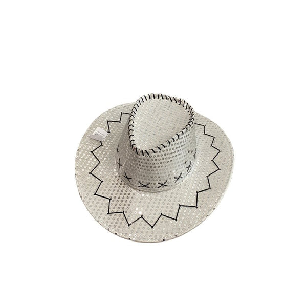 Sequin Cowboy Party Hat Pink Hats