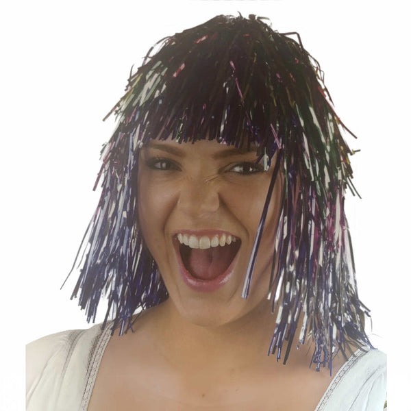 Tinsel Wig Multi Colours Wigs Facial Hair