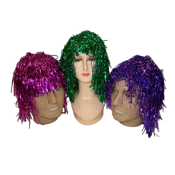 Party Tinsel Wig Assorted Colour Red Hair Extensions