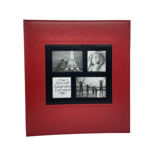 Extra Large 600 Pocket Leather Photo Album Red Photo Albums & Boxes