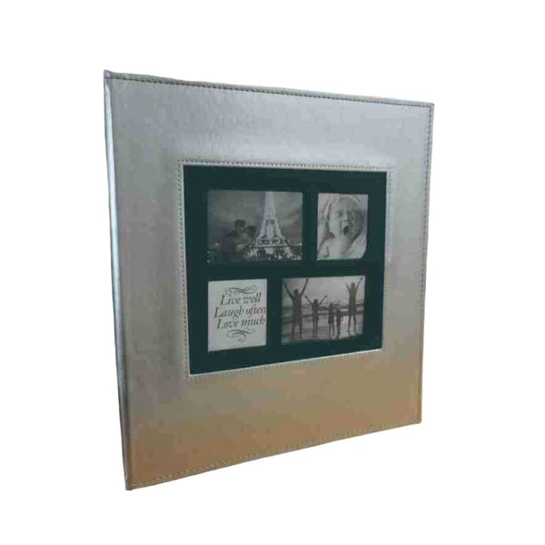 Extra Large 600 Pocket Leather Photo Album Silver Photo Albums & Boxes