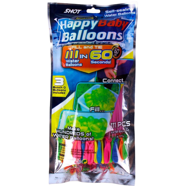 6 X Bunches Of Water Balloons Total 111 Pack Rapid Filling Self Sealing Outdoor Toy Balls
