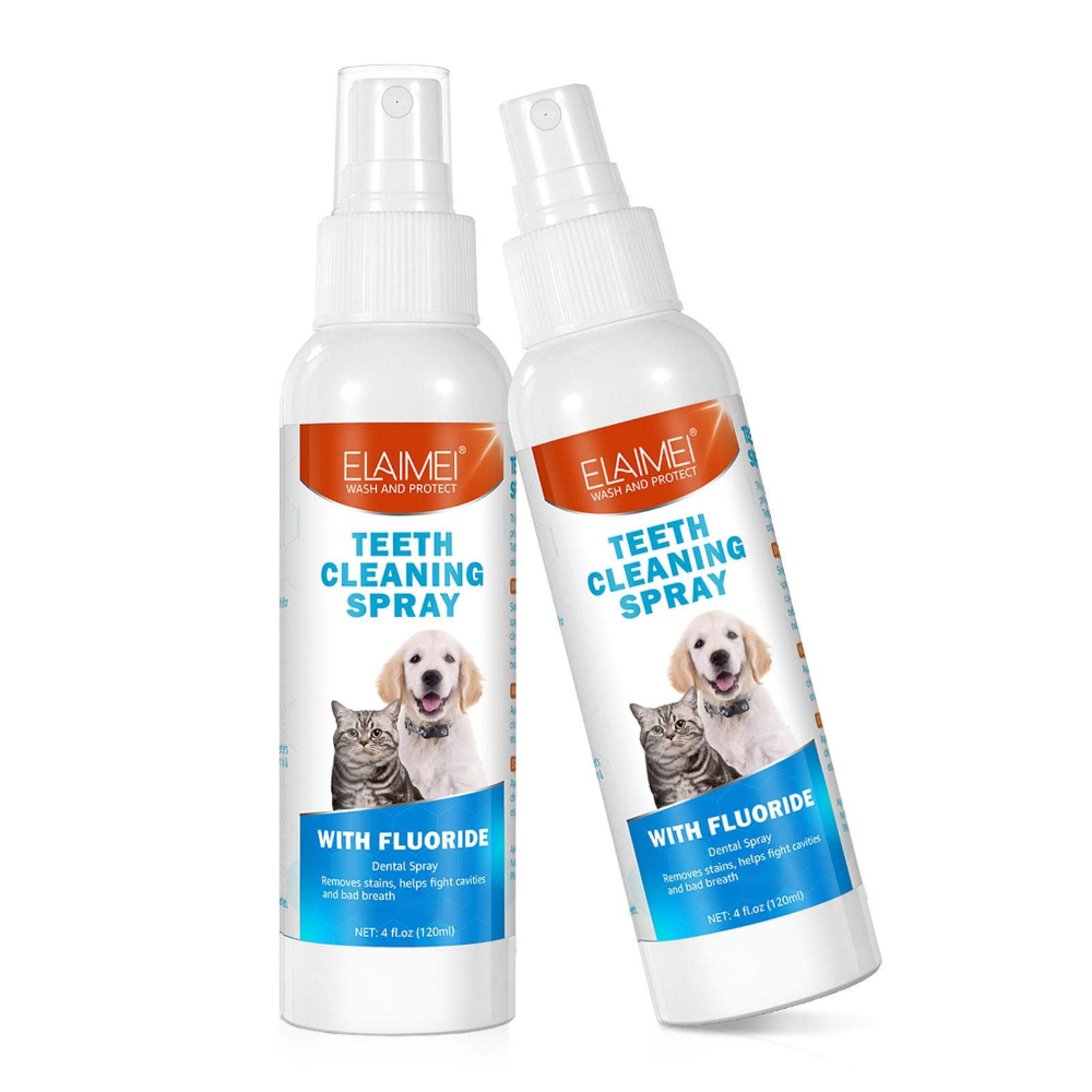 2 Pcs Pet Oral Breath Freshener Spray | Eliminates Bad Dental Care For Dogs & Cats Dog Grooming