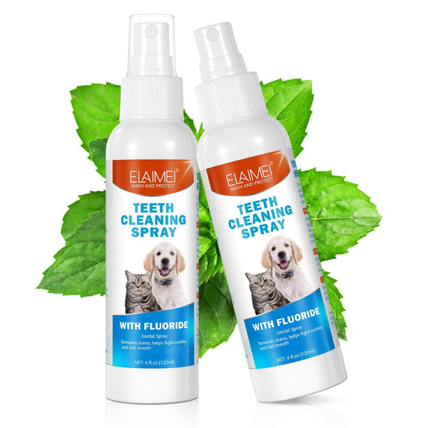 2 Pcs Pet Oral Breath Freshener Spray | Eliminates Bad Dental Care For Dogs & Cats Dog Grooming