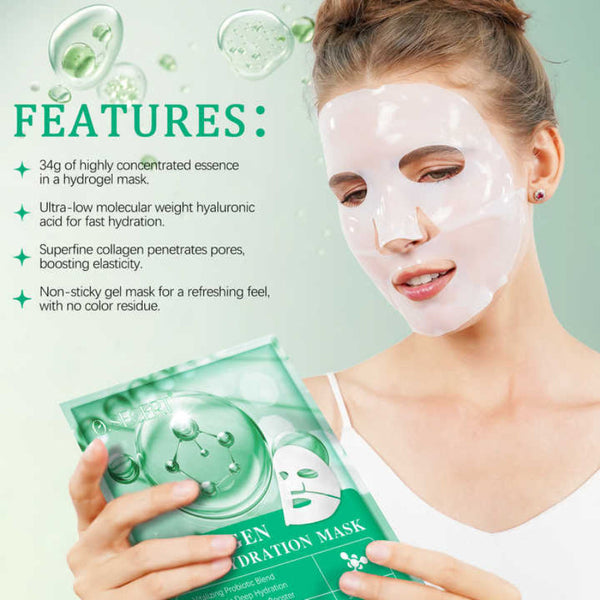 Collagen Real Deep Facial Sheet Mask For Women Moisturizing Overnight Sleeping Skin Masks