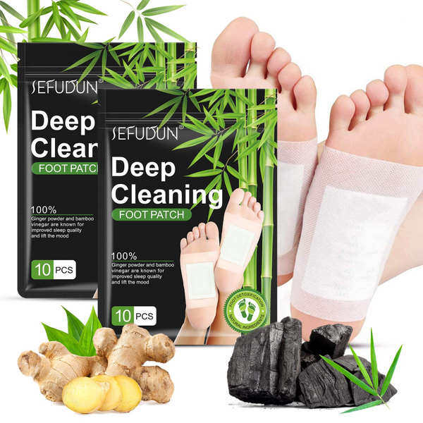 20Pcs Natural Bamboo Vinegar & Ginger Powder Foot Pads | Detox Improve Sleep Boost Metabolism Foot Creams & Treatments