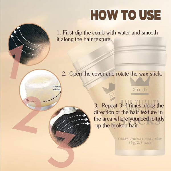 2X Hair Edge Control Wax Stick | 75G Each Natural Styling For Relaxed & Hair Colouring