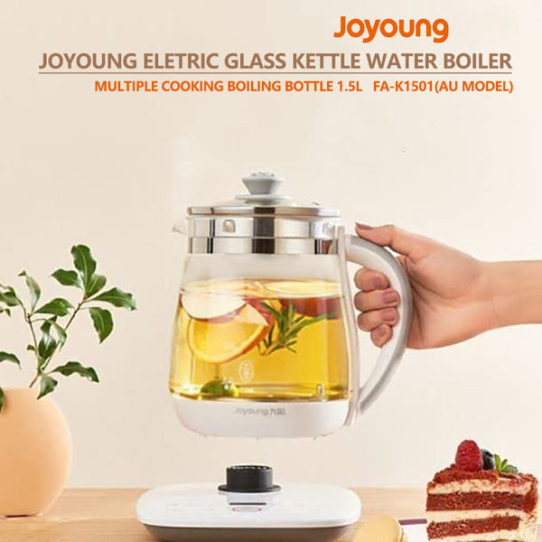 Joyoung Eletric Glass Kettle Water Boiler Multiple Cooking Boiling Bottle 1.5L Fa K1501 Au Model Kettles