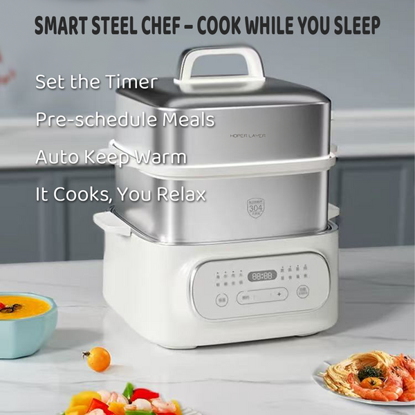 Hoper Layer Multifunctional Three Layer Stainless Steel Steamer Au Modeal Electric Steamers