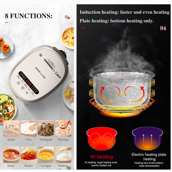 Hoper Layer 4L Electric Rice Cooker Ih Heating Coating Non Stick Technology Rice Cookers