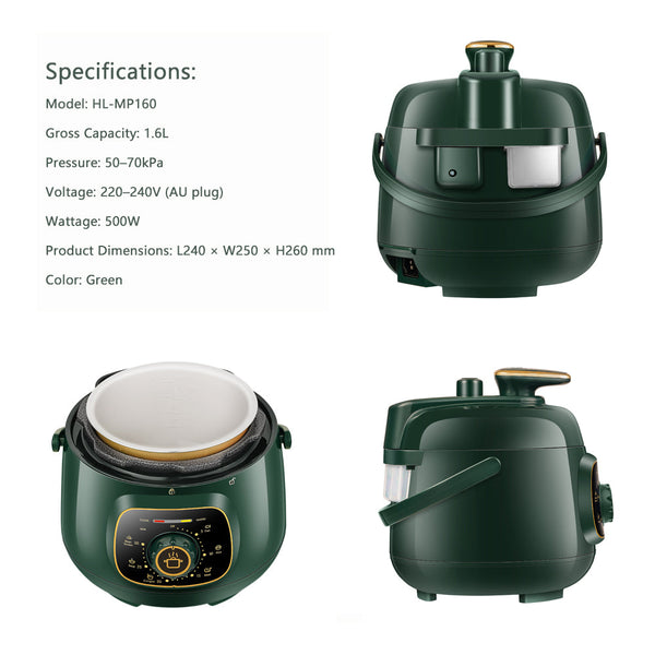 Hoper Layer Mini Electric Pressure Cooker – Hl Mp160 3 Cup Small Rice Cooker Rice Cookers