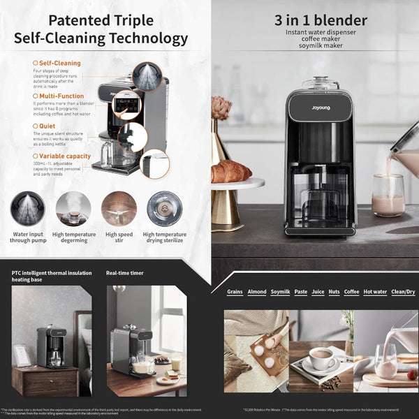 Joyoung K1s Pro Soymilk Machine Soybean Milk Coffee Maker Juicer Water Dispenser Juicers