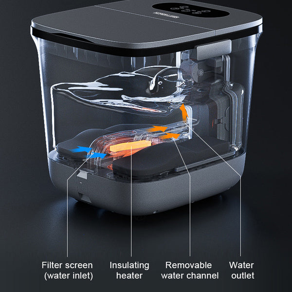 Hoper Layer Circulating Heating Foot Spa Bath Massager Dry And Wet Dual Use Ws 15 Massagers