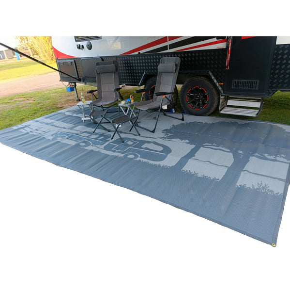 Camping 5M X 2.4M Recycled Mat Door Mats & Floor Mats