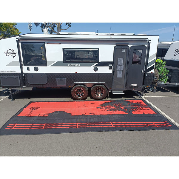 Camping Mat Warehouse Country Orange 5M X 2.4M Recycled Door Mats & Floor Mats