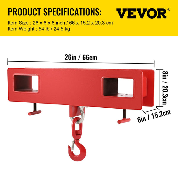 Vevor Forklift Lifting Hook 6000 Lbs Capacity Hoist Swivel Mobile Crane Attachments Other Auto Tools & Supplies
