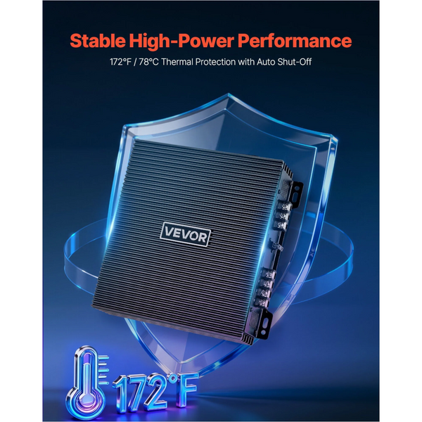 Car Audio Amplifier 2 Channel Bridgeable Full Range Class Ab Stereo Max. X 300W At 4 Ohms / 600W High Output For Suvs Pickups And Off Road Vehicles Ot