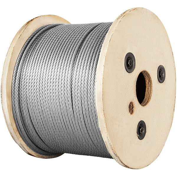 1/8 Stainless Steel Cable Railing 500Ft Wire Rope 316 Marine Grade Braided Aircraft 7X7 Strands Construction For Deck Balusters Stair Handrail Porch F