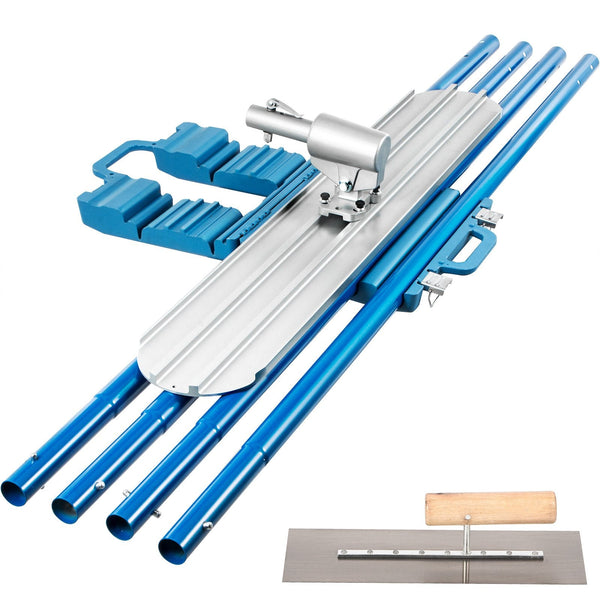 Vevor Bull Float Magnesium Concrete 48 X 8" Round End Tool Cement Kit With Handle Bracket Tools Finishing Other Hand Tools