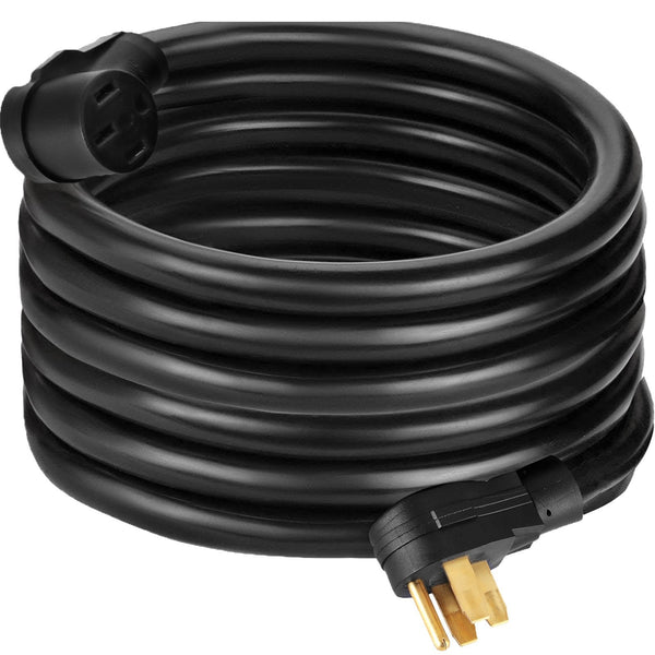Vevor 50Ft Amp Rv Power Cord Durable Heavy Duty Extension Copper Wire Supply Cable For Trailer Motorhome Camper Extension Cords