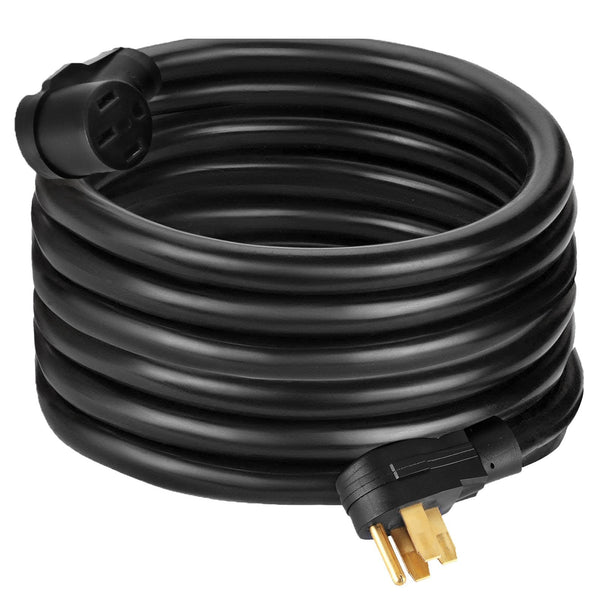 Vevor 50Ft Amp Rv Power Cord Durable Heavy Duty Extension Copper Wire Supply Cable For Trailer Motorhome Camper Extension Cords