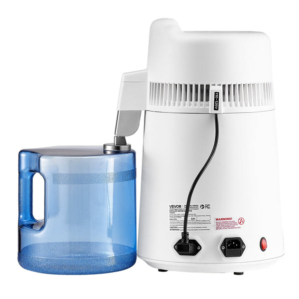 6L Water Distiller Home Countertop Purifier Machine 900W Plastic Container Water Filters