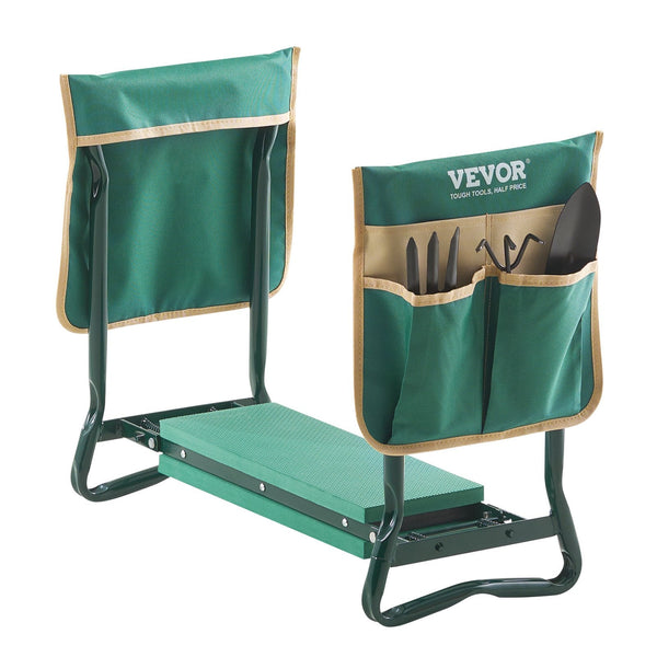 Garden Kneeler And Seat 6 In Wide Kneeling Pad Heavy Duty Stool Folding With 2 Tool Bags Relieve & Back Pain Portable Bench For Women Grandparents Gar