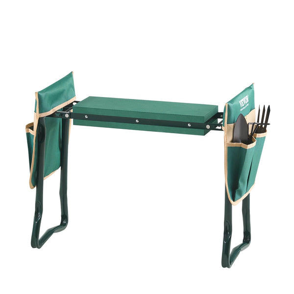 Garden Kneeler And Seat 6 In Wide Kneeling Pad Heavy Duty Stool Folding With 2 Tool Bags Relieve & Back Pain Portable Bench For Women Grandparents Gar