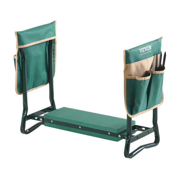 Garden Kneeler And Seat 6 In Wide Kneeling Pad Heavy Duty Stool Folding With 2 Tool Bags Relieve & Back Pain Portable Bench For Women Grandparents Gar