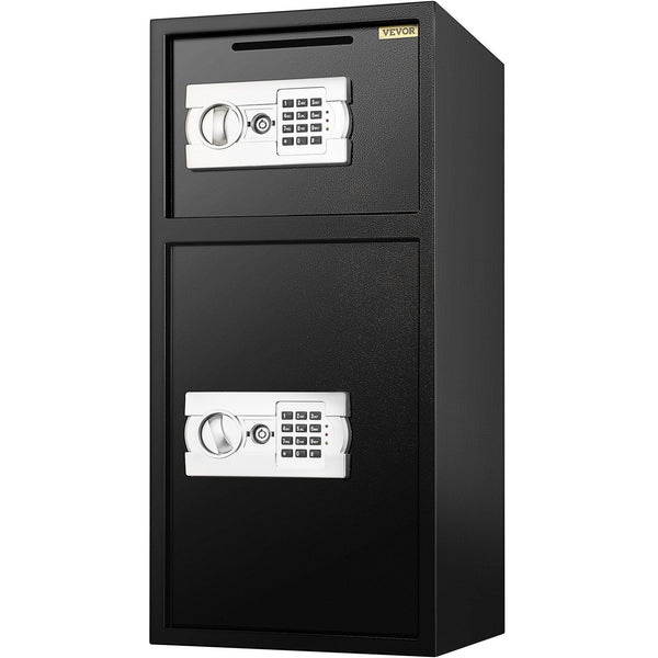 Large Double Door Security Safe Box 2.6 Cubic Feet Steel Strong With Digital Lock For Money Gun Jewelry Black Safes