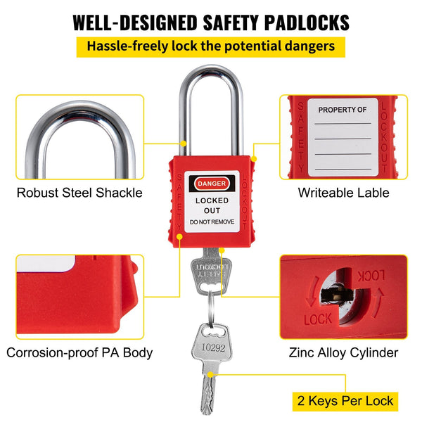 42 Pcs Lockout Tagout Kits Electrical Loto For Risk Removal Other Electrical Equipment