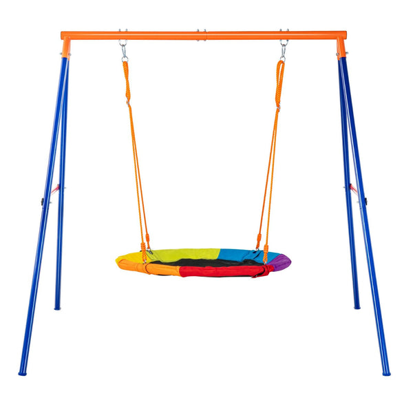 Swing Sets For Backyard 40In Saucer Seat A Frame Metal Stand 440Lbs Swing Seats