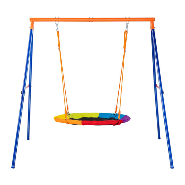 Swing Sets For Backyard 40In Saucer Seat A Frame Metal Stand 440Lbs Swing Seats