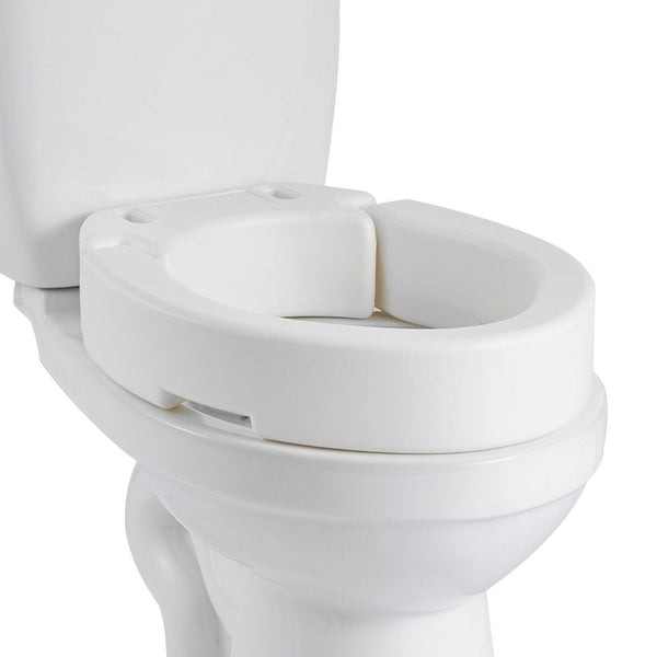 Raised Toilet Seat 136.1 Kg Load Capacity 88.9 Mm Lift Height Commode Elevated Riser With Enlarged Opening For Seniors Elderly Handicap Disabled Adult