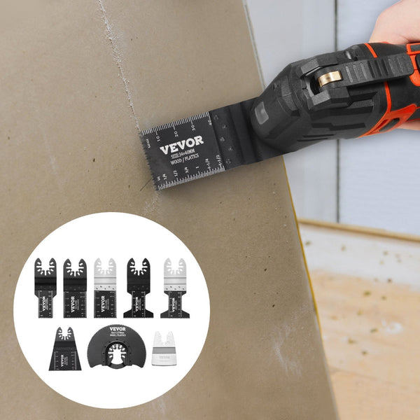 Vevor 30Pcs Multi Tool Blades Kits Universal Quick Release Oscillating Saw 8 Types Wood Metal Plastic Fit Dewalt Bosch Milwaukee Hitachi Chicago Craft