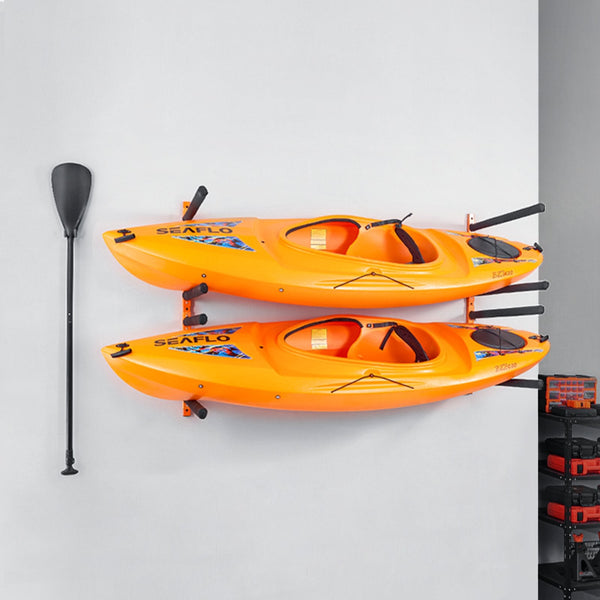 Vevor Wall Mounted Kayak Storage Rack 4 Capacity Adjustable Padded Arms Kayak Storage Racks