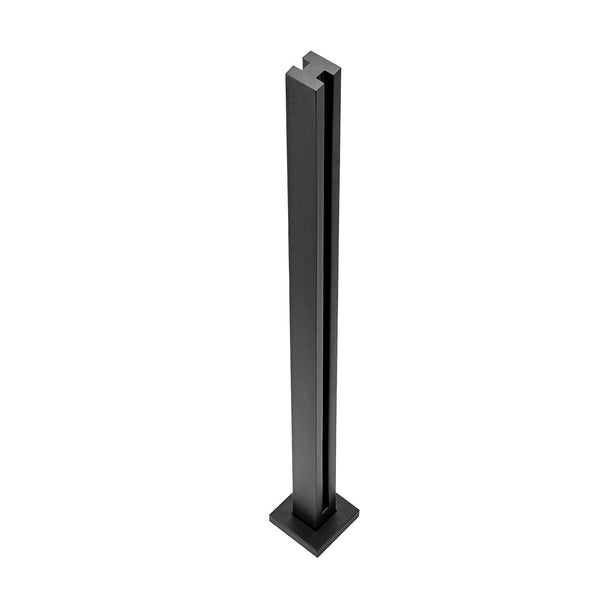 Vevor Glass Clamp 41.34" Height Railing Bracket For 0.39 0.47 Thickness Tempered 304 Stainless Steel Mounting Shelf Balcony Garden Deck Stair Black St