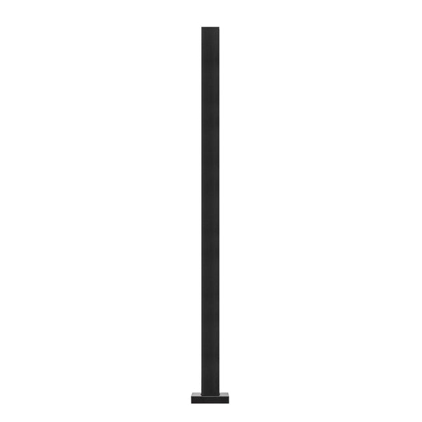 Vevor Glass Clamp 41.34" Height Railing Bracket For 0.39 0.47 Thickness Tempered 304 Stainless Steel Mounting Shelf Balcony Garden Deck Stair Black St