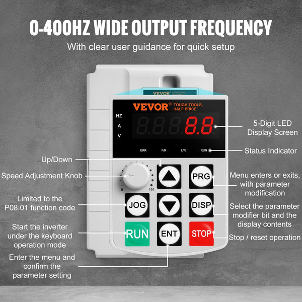 Vfd 10Hp 7.5Kw 34A Phase 220V 240V Input To Output Variable Frequency Drive 400Hz For Ac Motor Speed Control Other Electrical Equipment