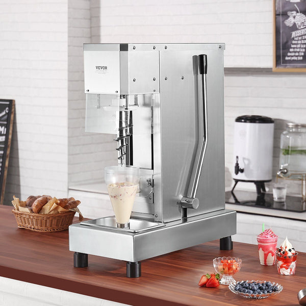 Ice Cream Blender 750W High Speed Maker Mixer Stir Machine 1740Rpm 304 Stainless Steel Shaker Long Handle + Pc Protective Shield Customizable With Any