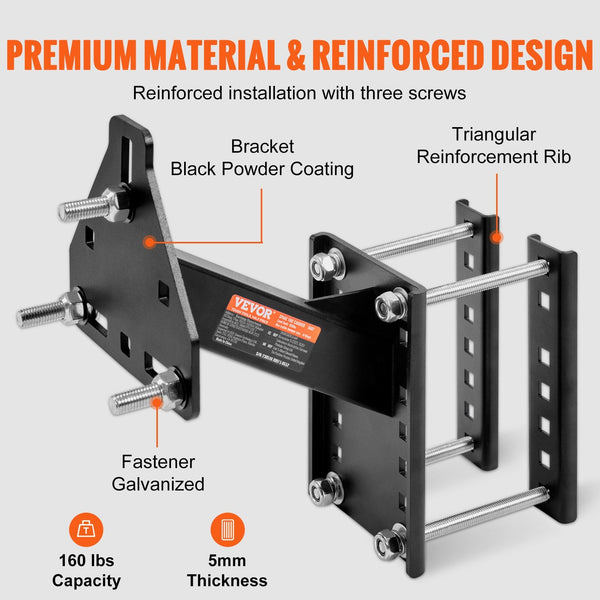 Vevor Spare Tire Carrier Trailer Mount 160 Lbs Capacity Utility Accessories Fits Most 4 & 5 8 Lugs Wheels On 4" 4.25" 4.5" 4.75" 5.5" 6" 6.5" Bolt Pat