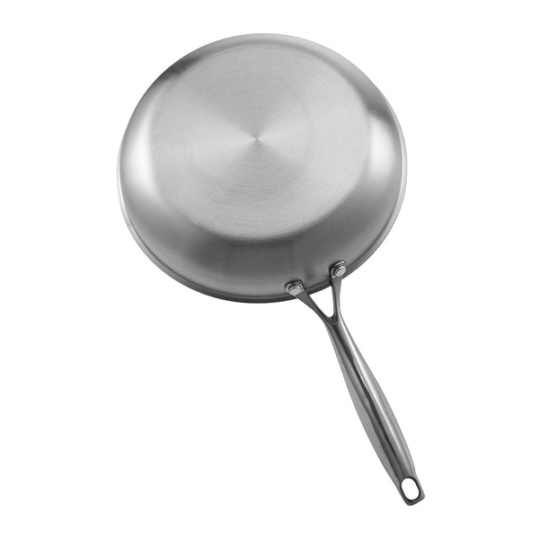 Vevor Tri Ply Stainless Steel Frying Pan 3 Piece (240 280 320 Mm) Cooking Skillet With Heat Resistant Handle Chef's Kitchen Cookware Oven Gas Electric