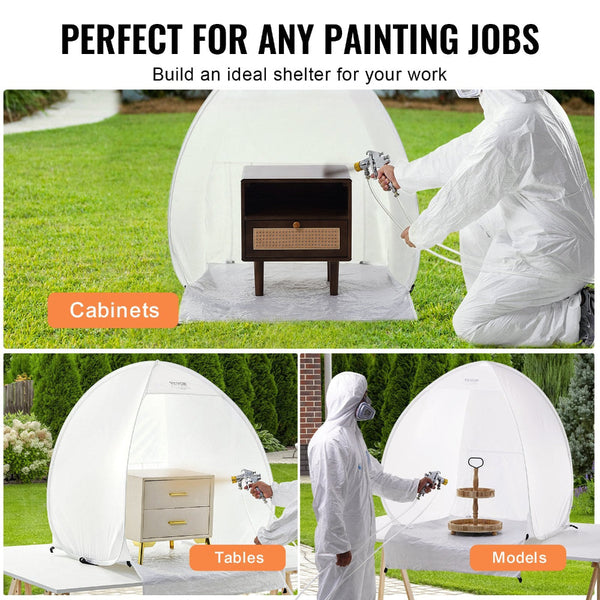 Vevor Spray Paint Shelter Portable Tent Booth 3.3 X 2.9 3.3Ft Pop Up Painting Drop Cloths