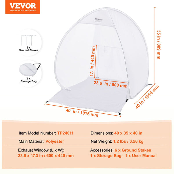 Vevor Spray Paint Shelter Portable Tent Booth 3.3 X 2.9 3.3Ft Pop Up Painting Drop Cloths