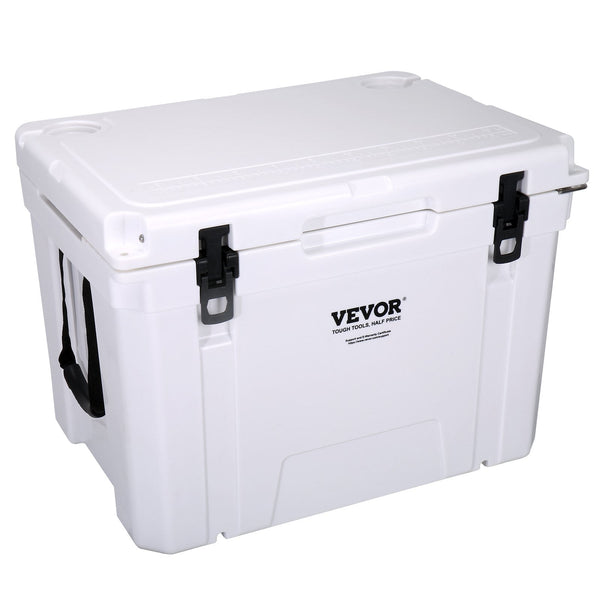 Vevor Insulated Portable Cooler 65 Qt Holds Cans Ice Retention Hard With Heavy Duty Handle Chest Lunch Box For Camping Beach Picnic Travel Outdoor Kee