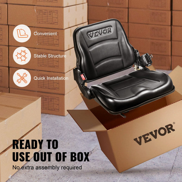 Universal Forklift Seat Fold Down Tractor With Adjustable Angle Back Micro Switch And Retractable Seatbelt 16 34 Cm Slot Loader Excavator Other Car In