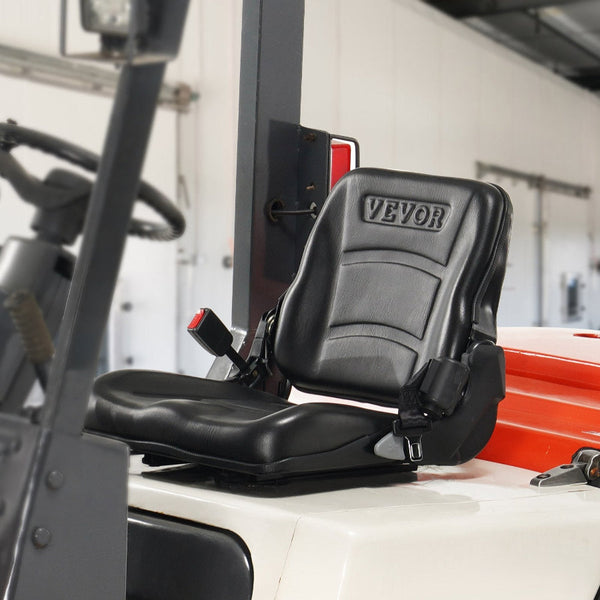Universal Forklift Seat Fold Down Tractor With Adjustable Angle Back Micro Switch And Retractable Seatbelt 16 34 Cm Slot Loader Excavator Other Car In