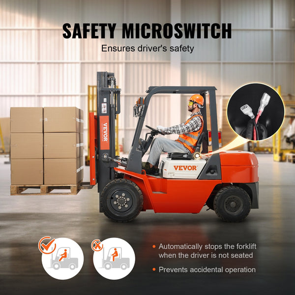 Universal Forklift Seat Fold Down Tractor With Adjustable Angle Back And Micro Switch 16 34 Cm Extended Slot Comfortable Loader Excavator Other Car In