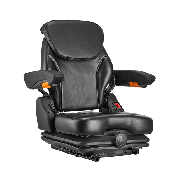 Universal Forklift Seat Tractor Suspension With Adjustable Back Armrest Headrest And Safety Belt Secure Fold Down Micro Switch Lawnmower Skid Loader B