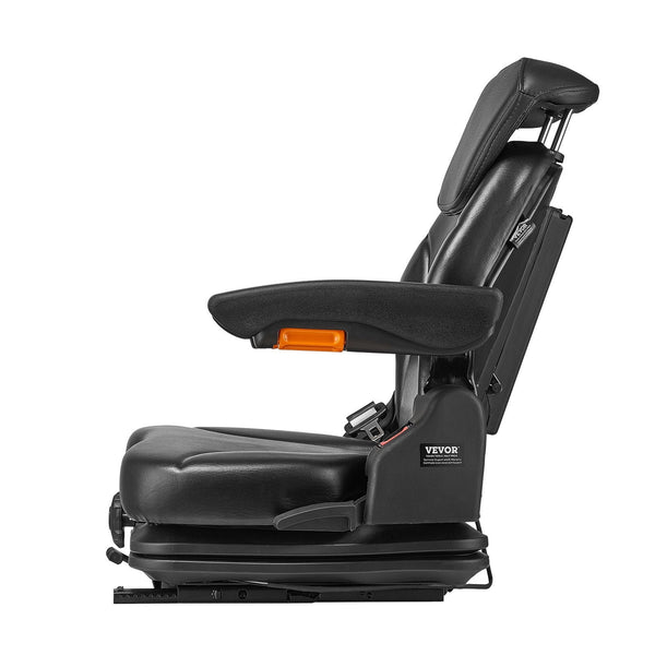 Universal Forklift Seat Tractor Suspension With Adjustable Back Armrest Headrest And Safety Belt Secure Fold Down Micro Switch Lawnmower Skid Loader B